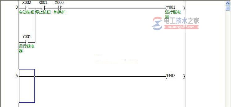 plc自锁控制梯形图与指令表程序1