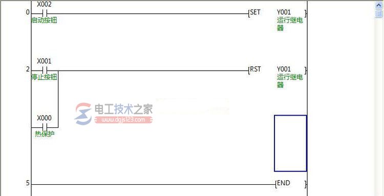 plc自锁控制梯形图与指令表程序3