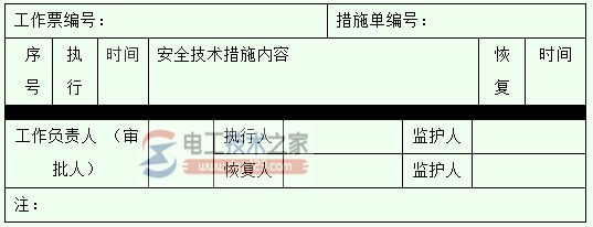 二次设备及回路工作安全技术措施单