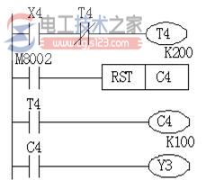 定时器与计数器组合的延时程序