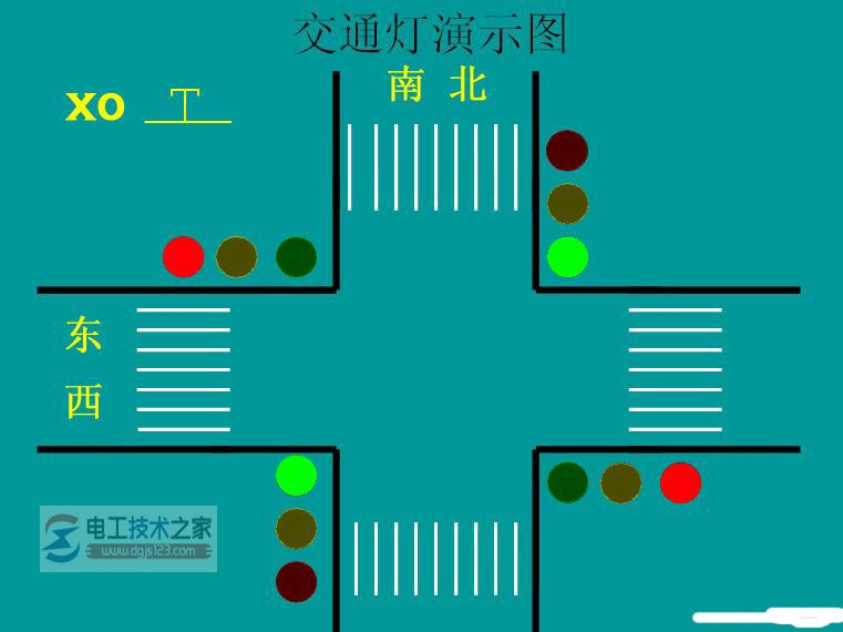 三菱plc交通信号灯设计2