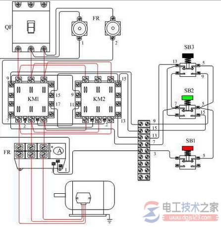 互锁实物接线图