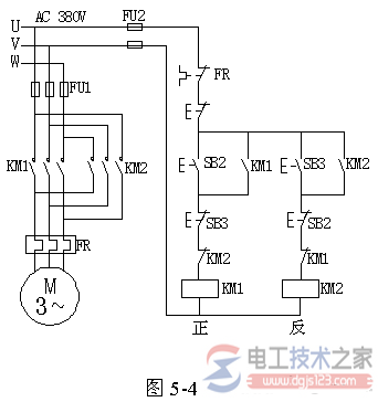 三相异步电动机的正反转控制电路的plc互锁程序