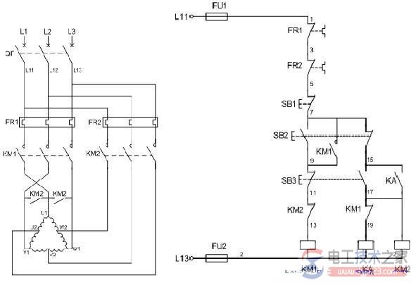 双速风机电机的接线图16