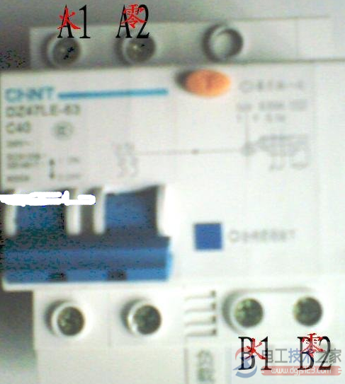 家用漏电断路器接线图2