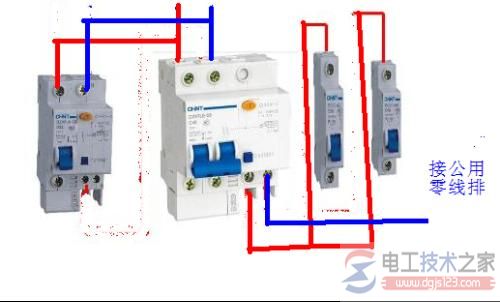 家用漏电断路器接线图3
