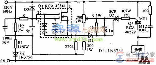 工频0-5分钟延时电路图