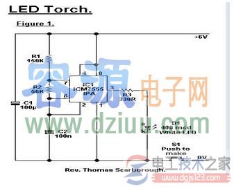 led手电筒电路图