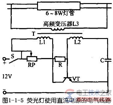 日光灯的线路图接线图5