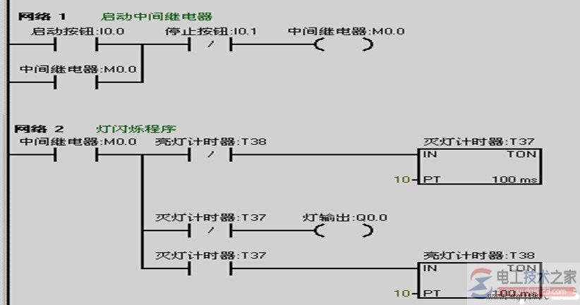 plc控制灯光的闪烁频率3