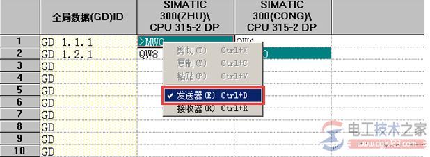 西门子s7-300间mpi全局数据通信8