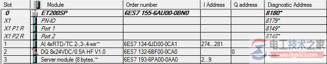 ET200SP GSD文件组态时服务器模块8