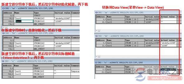 西门子s7-300plc中字符串赋值2