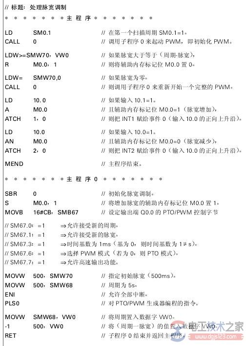 西门子s7-200系列plc实现pmw方波控制程序3