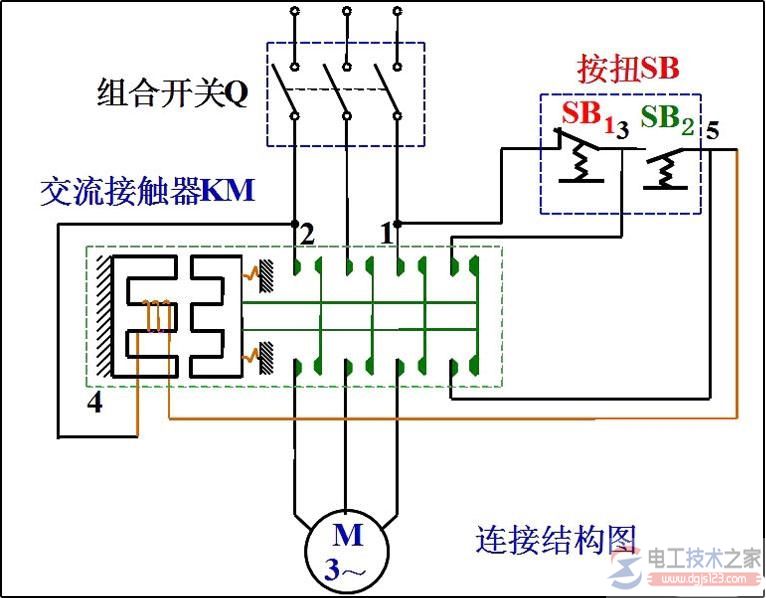 电动机直接启动的电路图