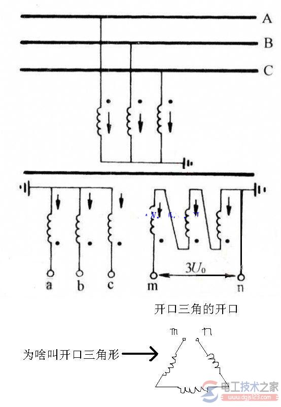 电压互感器开口三角接线图