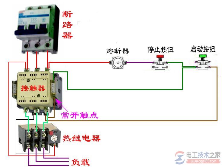 交流接触器的接线方法1