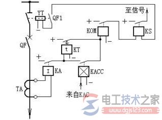 重合闸后加速原理接线图