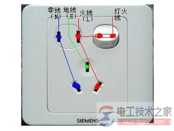 一开5孔插座的接线图