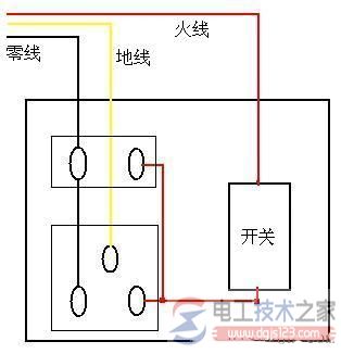 一开5孔插座的接线图