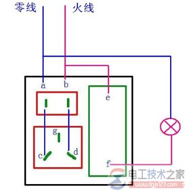 一开5孔插座的接线图