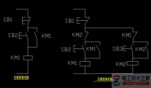 接触器自锁互锁的电路图