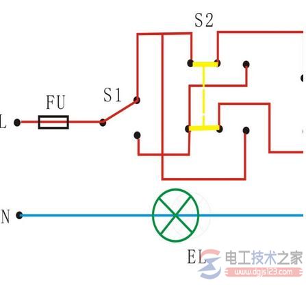 3个双控开关控制一个灯泡怎么接