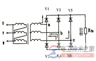 二极管三相桥式整流电路