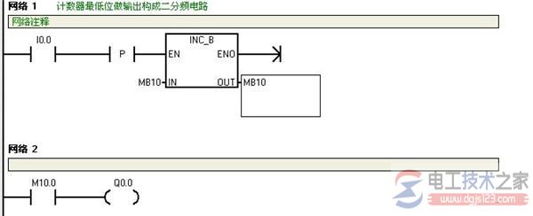 西门子plc二分频电路