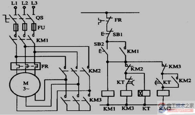 西门子s7-200型plc星三角降压启动电路图1