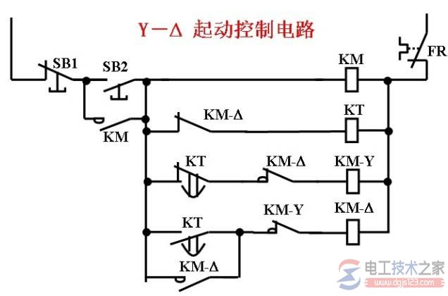 电动机星三角启动接线图