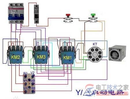 电机星三角启动原理图