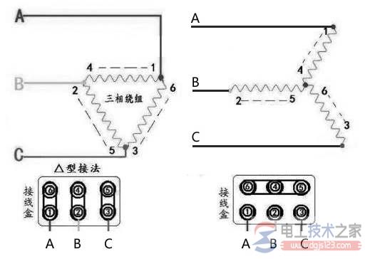 电机星三角降压启动的控制电路图