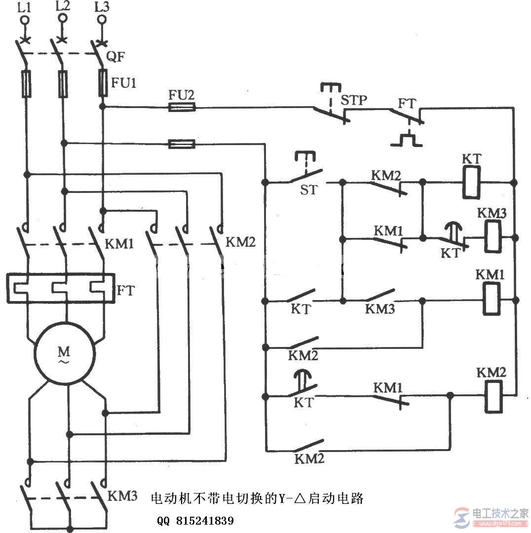 电机星三角启动电路