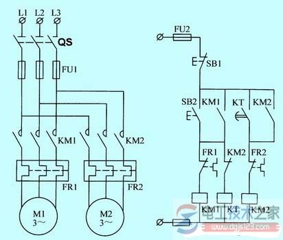 电动机顺序起动控制线路图