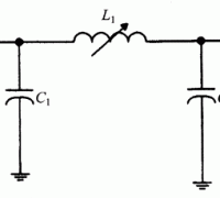 三个元件的Ⅱ型低通滤波器电路图示例
