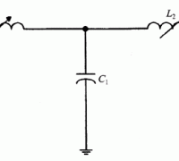 三个元件的T型低通滤波器电路图示例