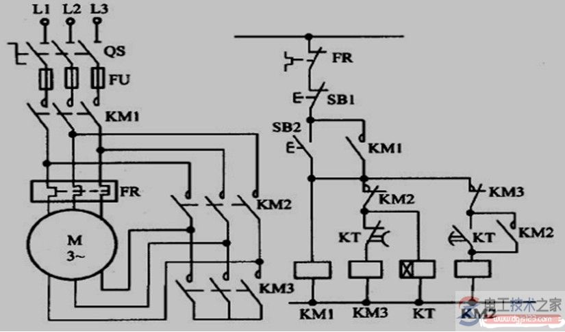 西门子<a href=/plc/ target=_blank class=infotextkey>plc</a>星三角降压启动控制电路图