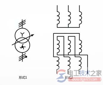 星形曲折形中性点引出连接的三相变压器