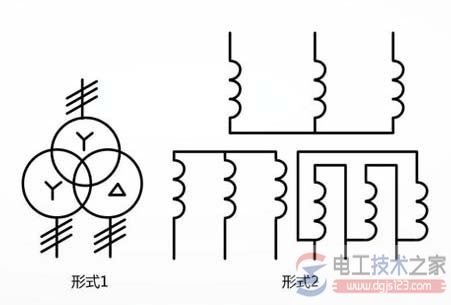 星形三角形连接的三相变压器