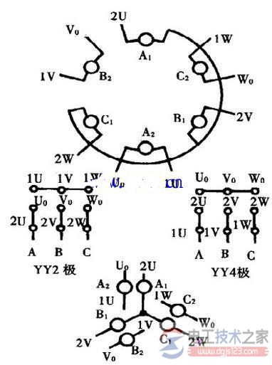 48槽4极2路YY/YY电动机接线图