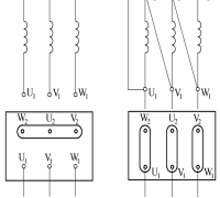 三相异步电动机接线图(星形连接与三角形连接)
