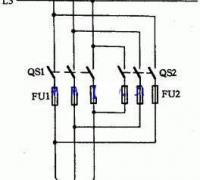 双闸刀开关控制电动机接线图与电路分析