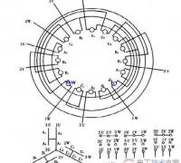 电动机接线图2：36槽8/6/4极YY电动机接线图