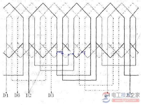 24槽4极电机单层链式接线图