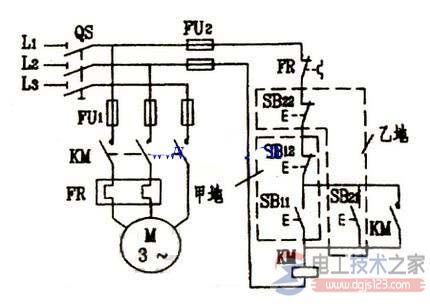 多地控制电动机的电路原理图及线路特点