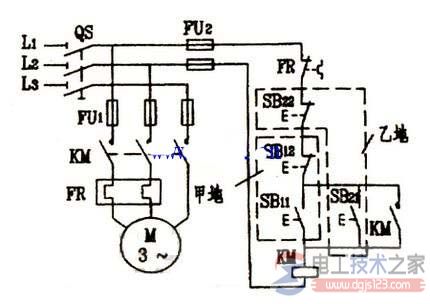 多地控制电动机电路