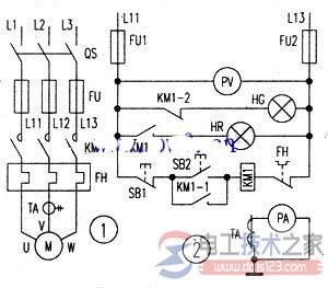 交流接触器在电动机启动电路