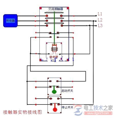 交流接触器在电动机启动电路