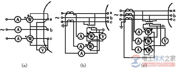 三相变压器空载试验接线图